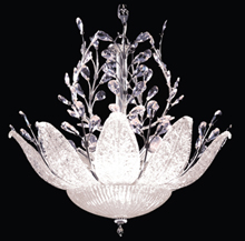 12 Light Murano Glass Semi Flush Mount